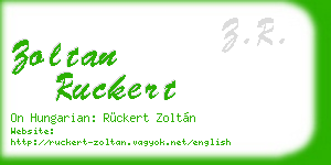 zoltan ruckert business card