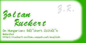 zoltan ruckert business card